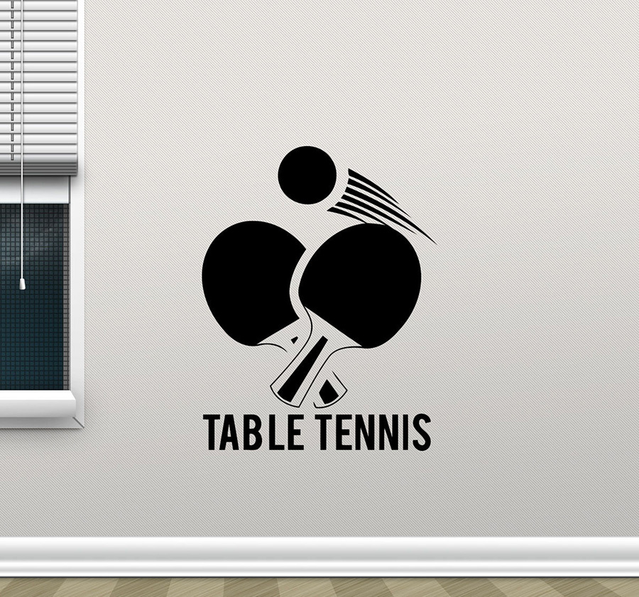 Table Tennis Background - Autocollant Mural en vinyle pour Tennis